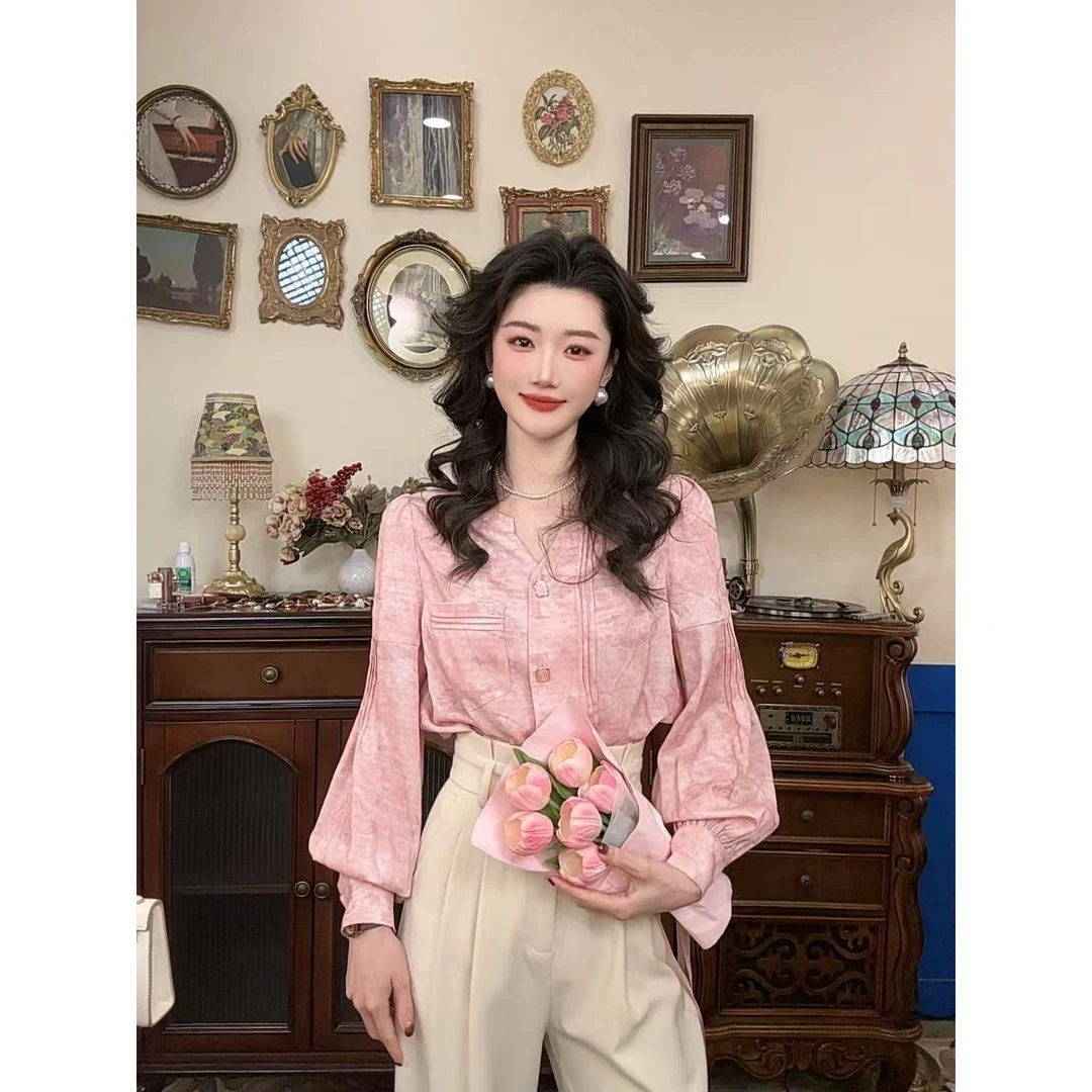 现货【港万】别致晕染提花设计感通勤打条衬衫Y4768