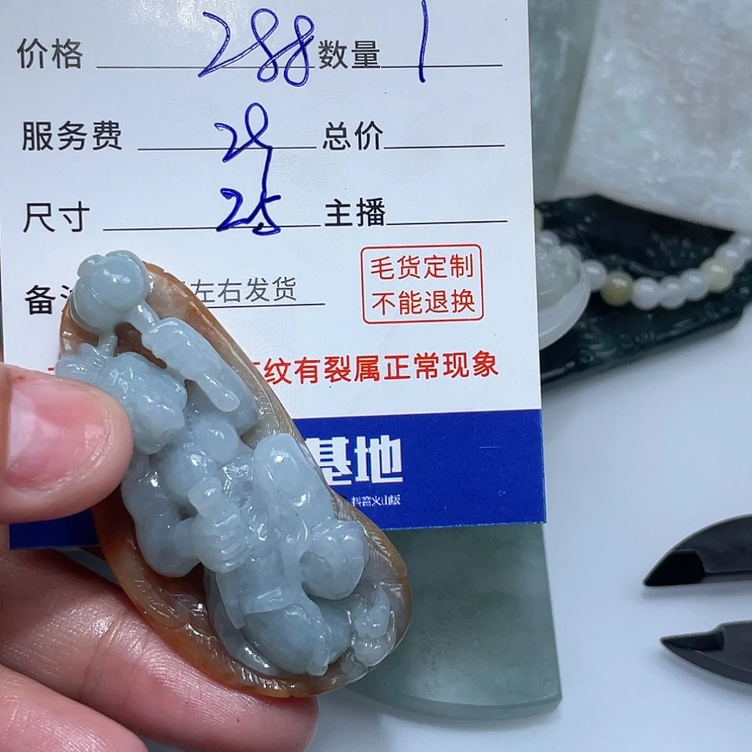 任***远翡翠未镶嵌颈饰这