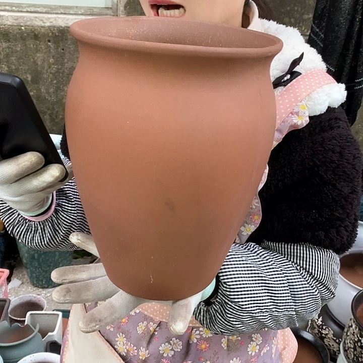 紫砂花盆瑕疵口20高26