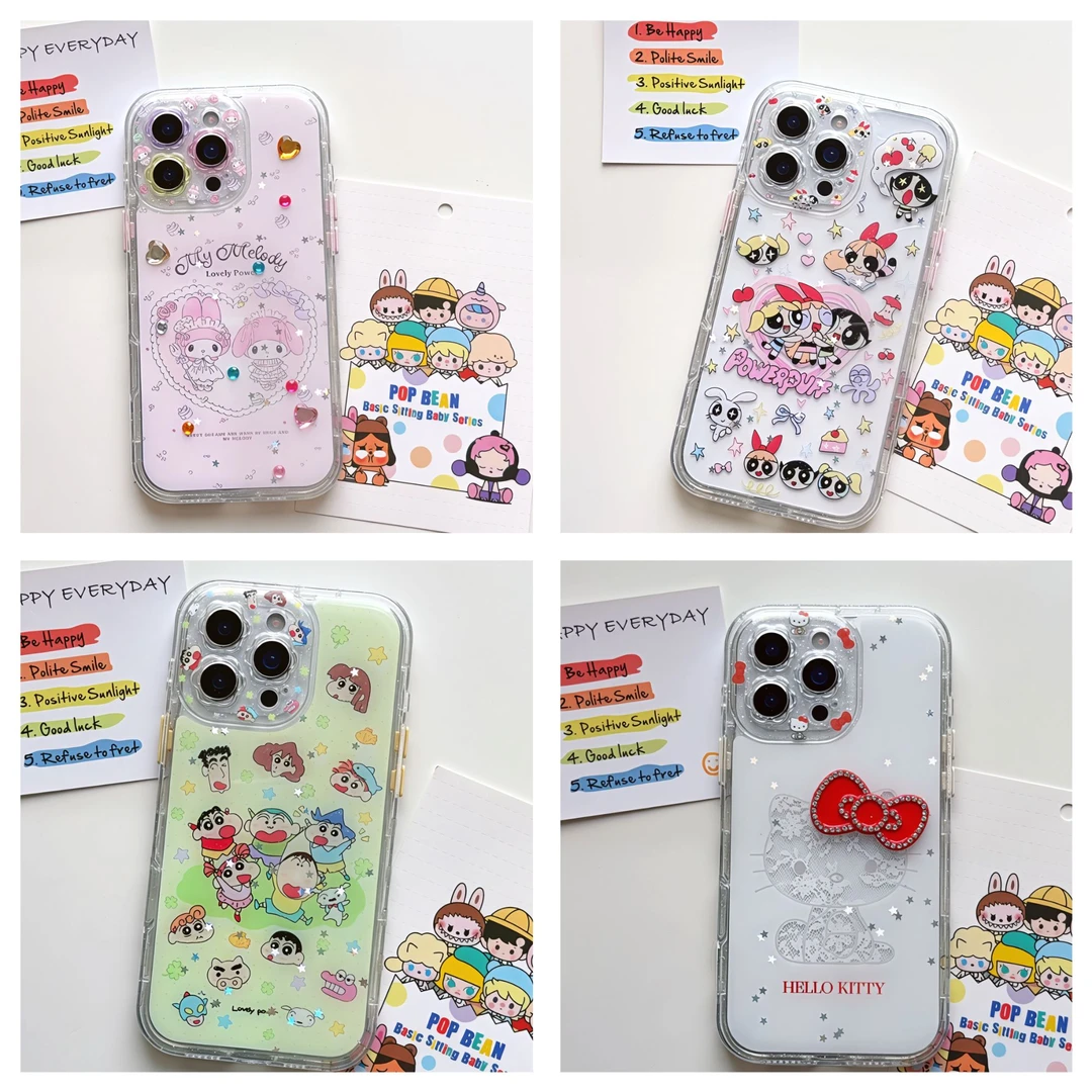 创意小孔卡通可爱夏季女款手机壳适用于苹果15promax.16promax