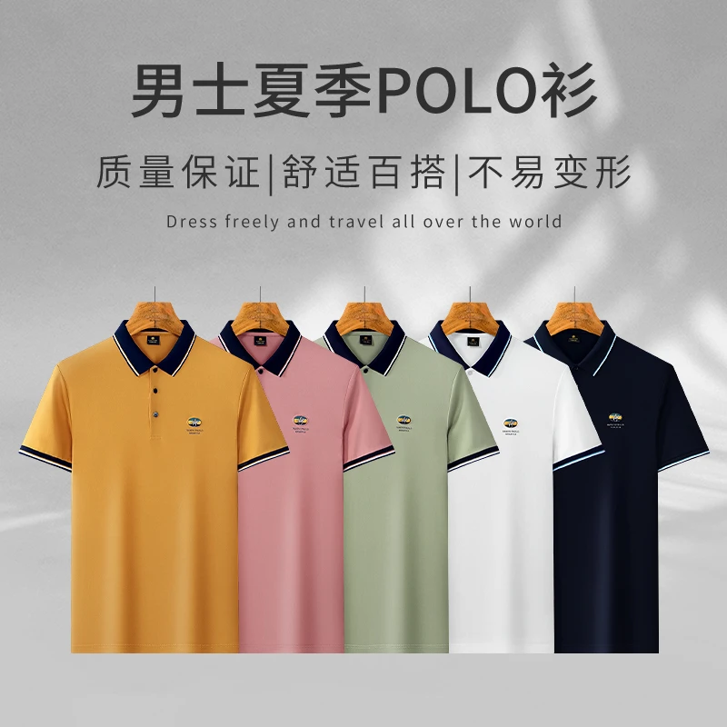 华诺威保罗2025男士夏季短袖新款翻领polo衫商务121702