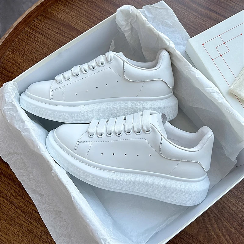 杨幂同款麦昆小白鞋女款2025新款流行百搭时尚校园学生浅口休闲鞋