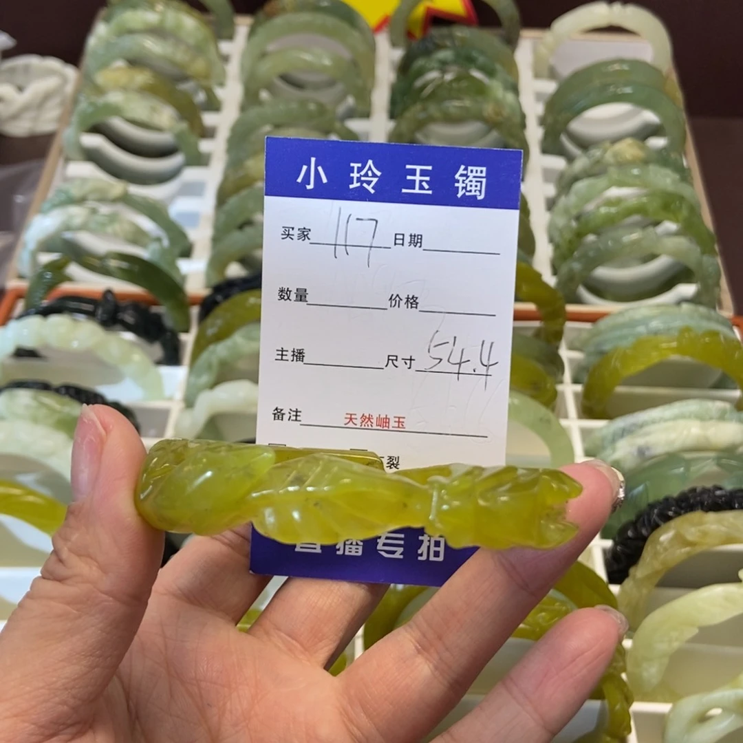 蛇纹石玉手镯未镶嵌?****子