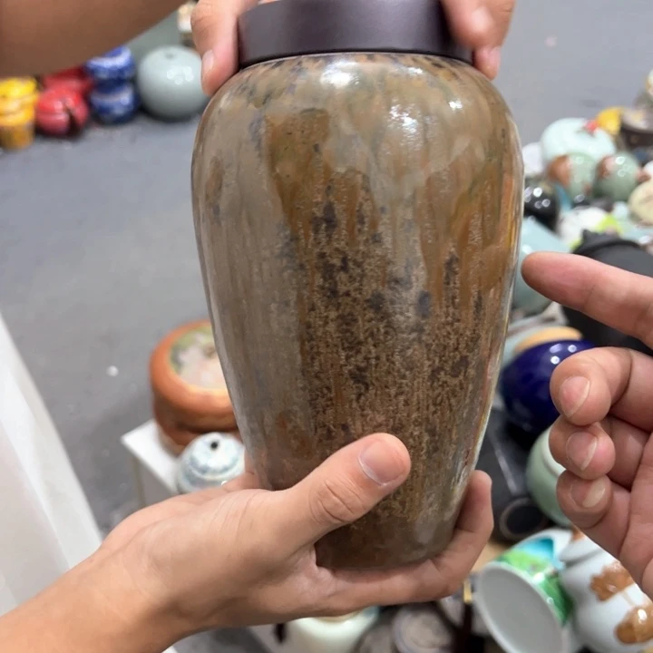 瑕疵福利品陶瓷茶叶罐不影响使用介意勿拍