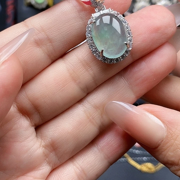 翡翠银S925镶嵌戒指