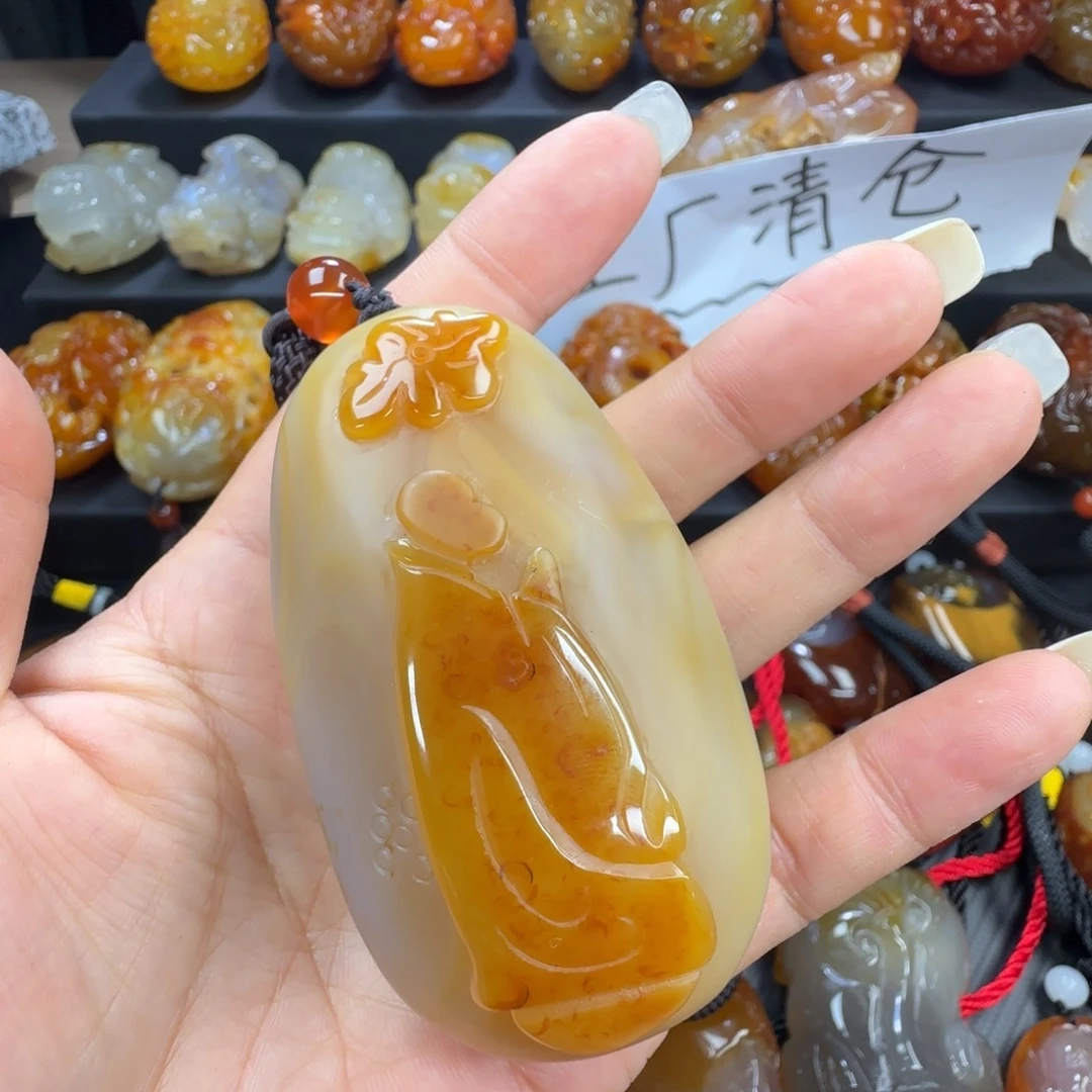 玛瑙/玉髓合金手把件