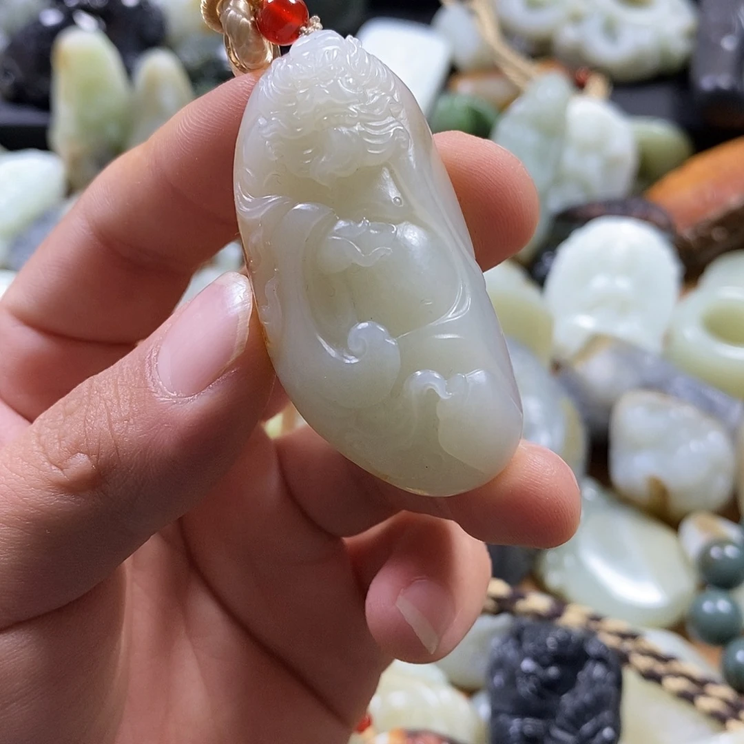 和田玉（糖玉）挂件未镶嵌