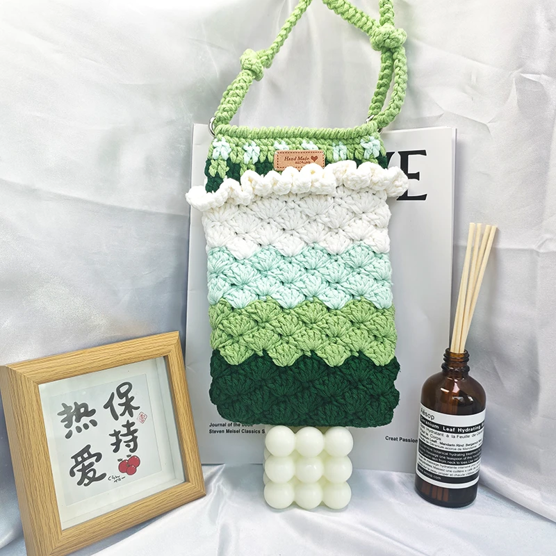 青柠手机包 手工钩织手工DIY百搭时尚创意玩偶钩织