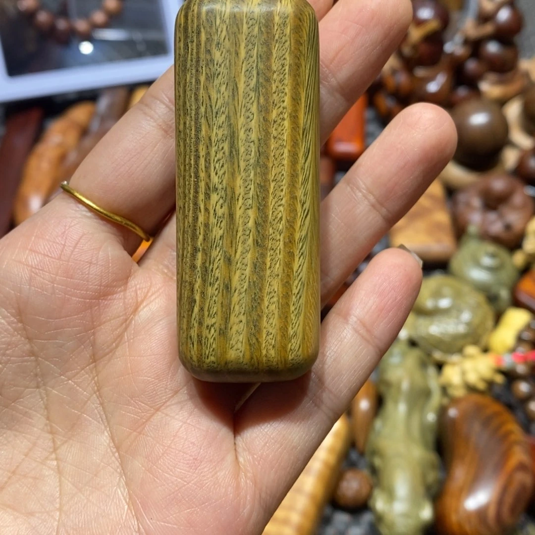 木一*绿檀木木块一个