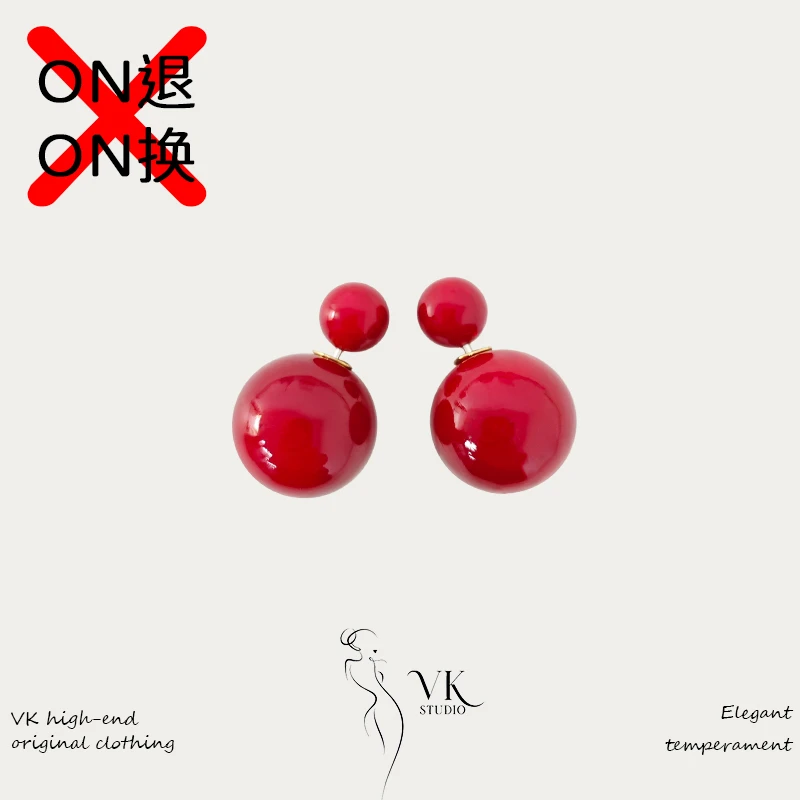 VK Studio新款耳环成对珍珠耳饰【vk1035】