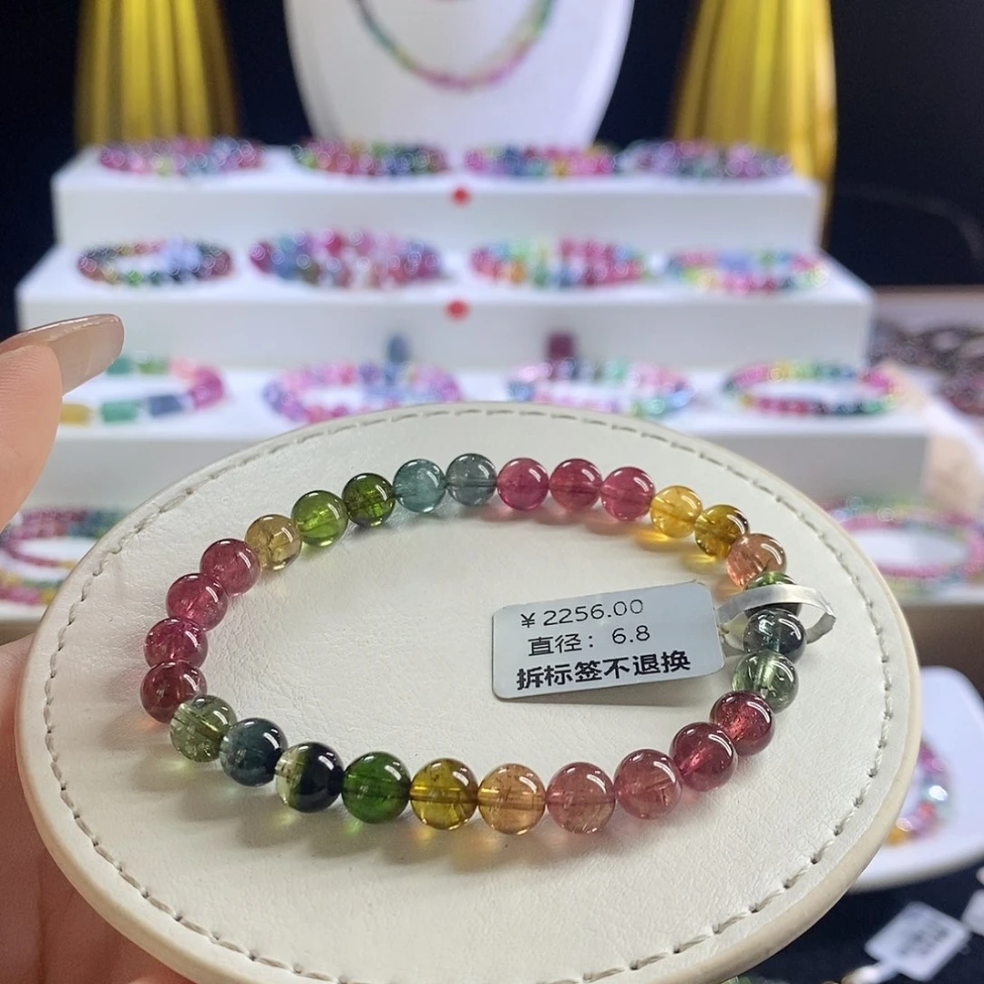 未镶嵌手链碧玺浓艳