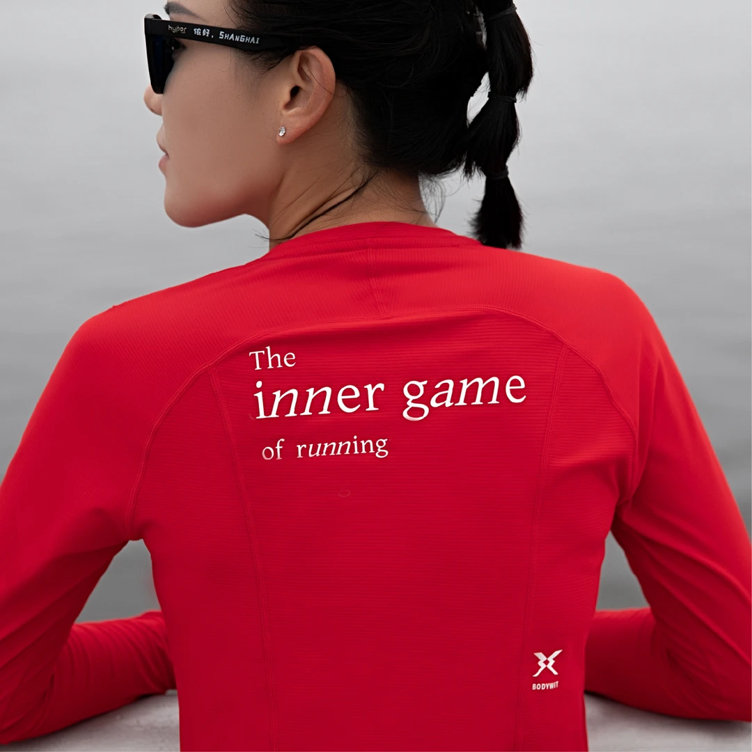 BODYWIT身体智慧飞羽2.0女轻质速干亲肤圆领跑步长袖透气T恤户外