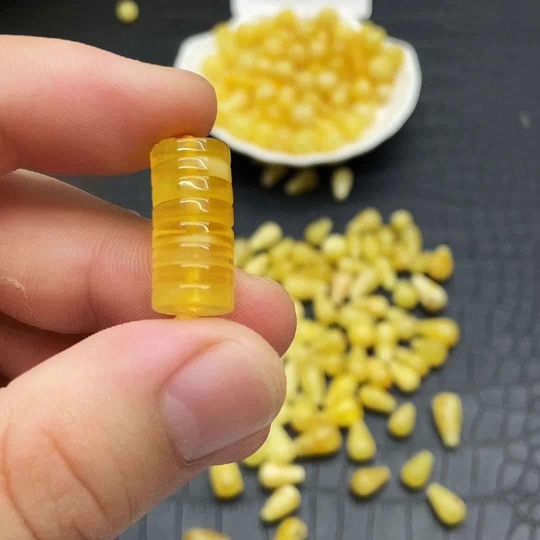 未镶嵌蜜蜡珠宝奇石10毫米隔片一组