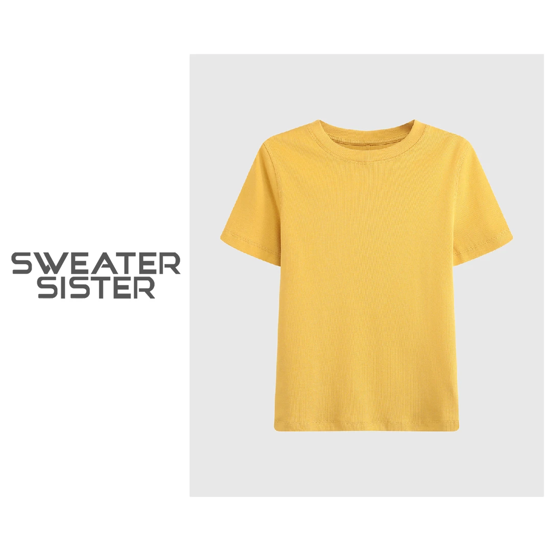 【百搭伴侣】基础款纯色短袖时尚圆领简约T恤女509-212