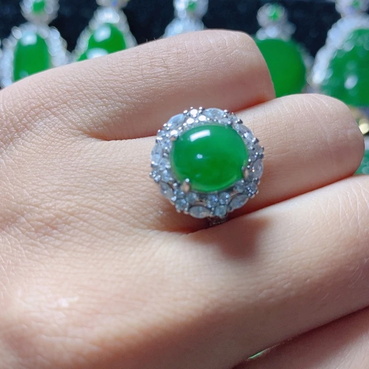 翡翠颈饰银S925镶嵌