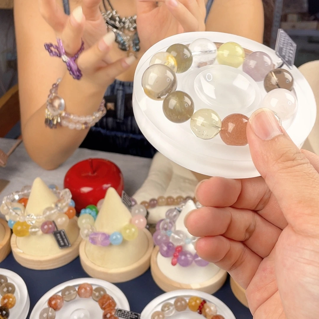 银S925镀金镶嵌手链水晶