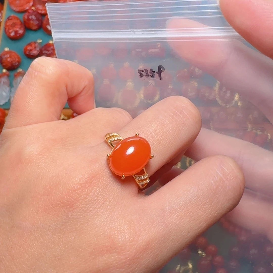 南红玛瑙南红银S925镶嵌