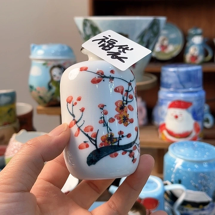 陶钟****?景德镇釉下手绘陶瓷