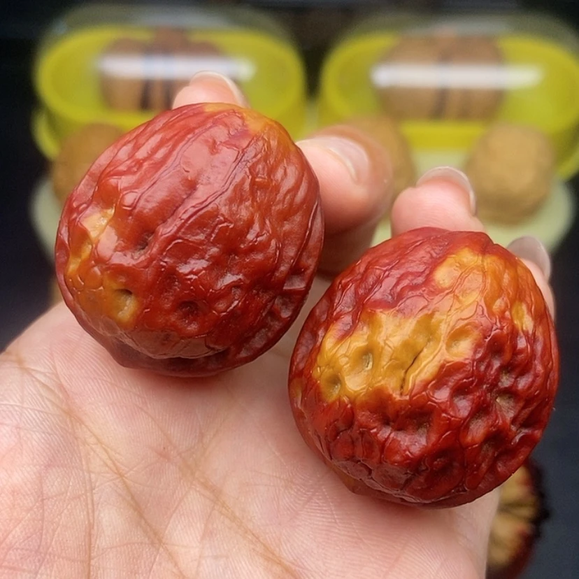 【闪购商品】文玩核桃把件35尺七彩疙瘩包