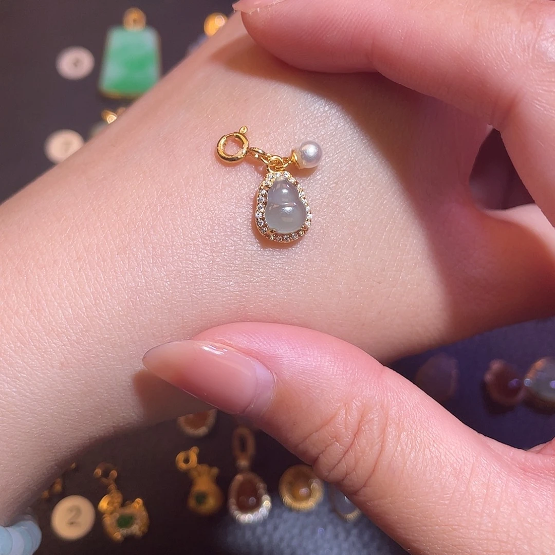 翡翠银S925镶嵌颈饰