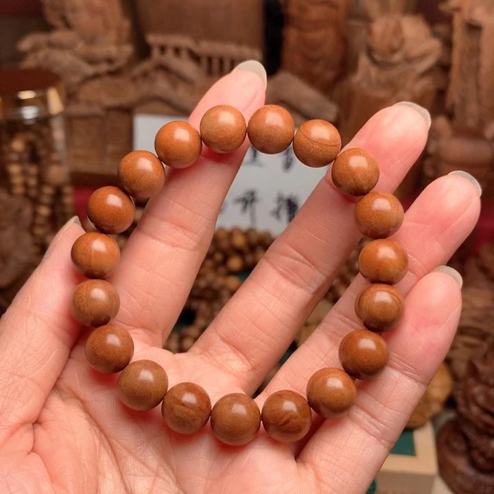 檀香木手串/手链老山檀1.0单圈奶香微瑕