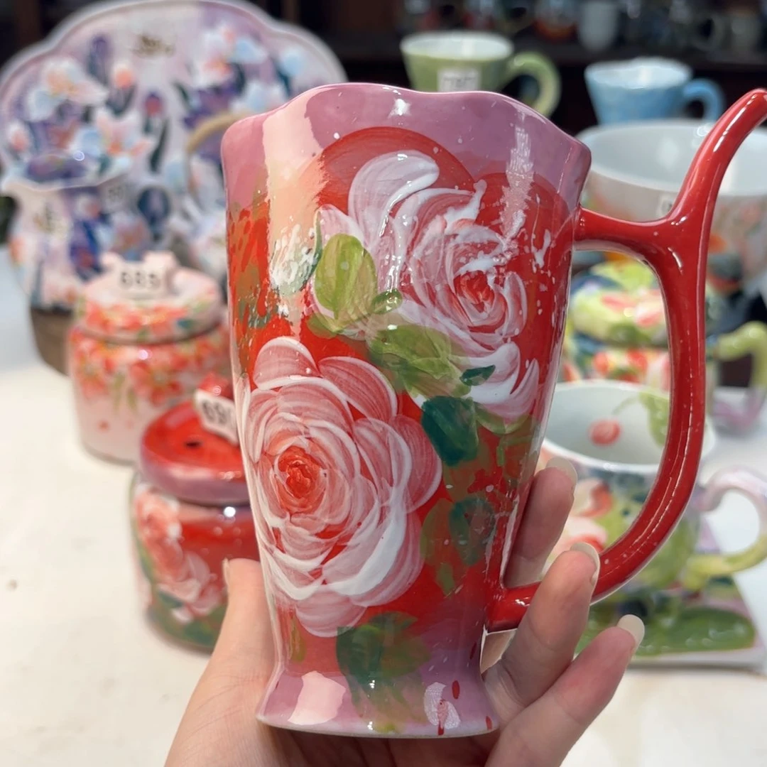 景德镇手绘高温釉下彩陶瓷茶具