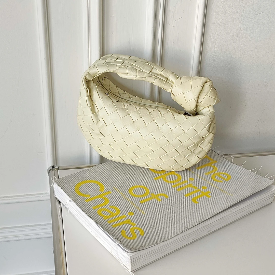 95新 BOTTEGA VENETA/葆蝶家 Azul-冰淇淋黄羊皮jodie手提包41790