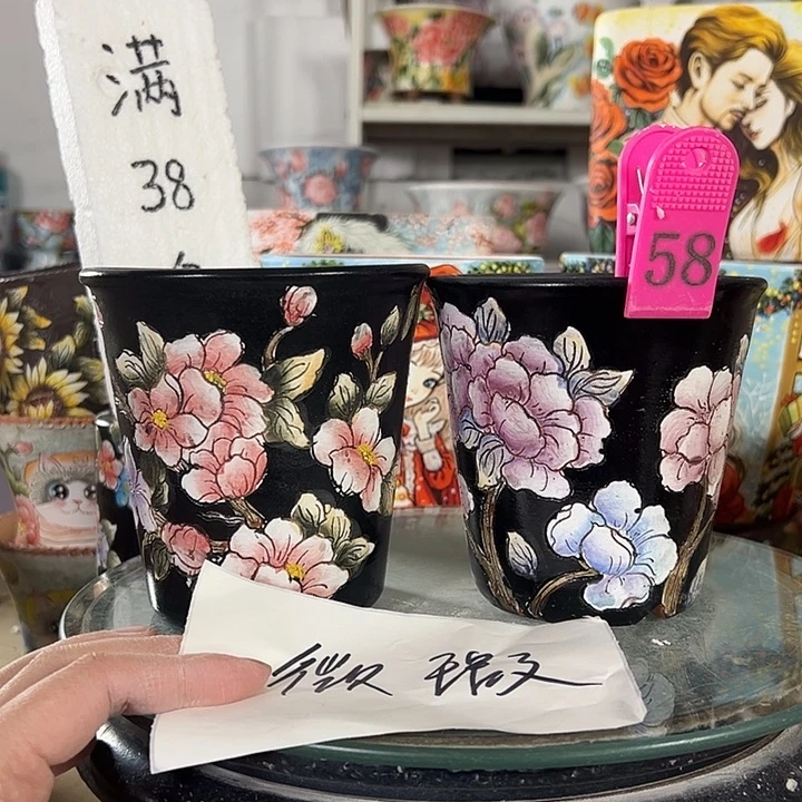 景德镇手绘花盆性价比超高的直播间