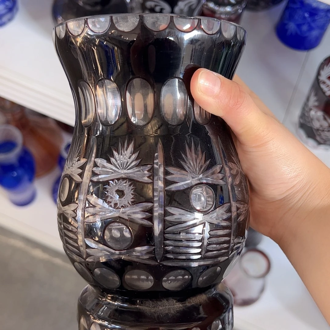 太***阳水晶玻璃高脚款微瑕一个