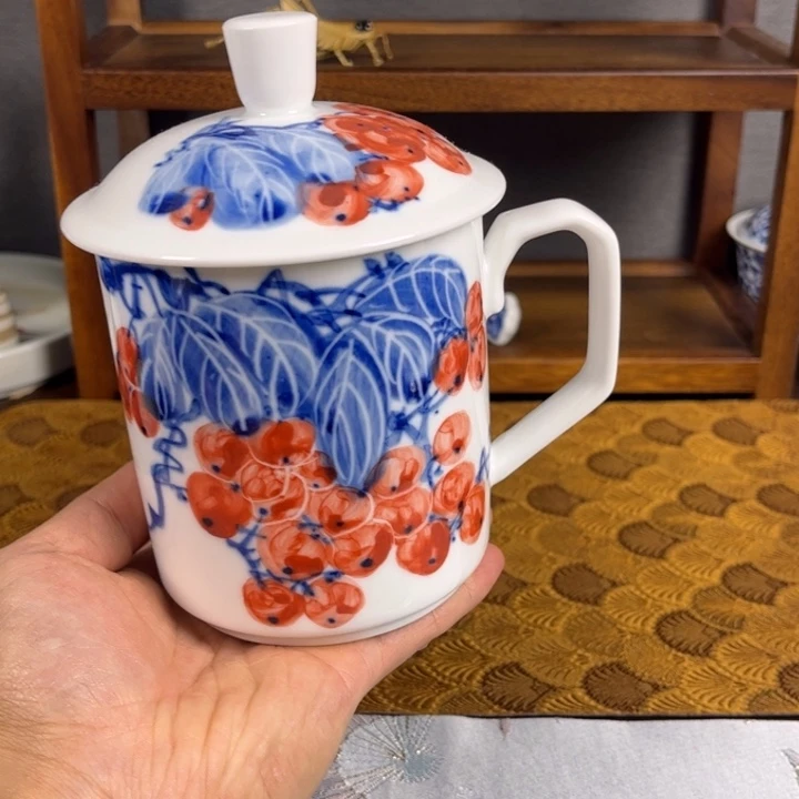 高温原矿釉里红陶瓷