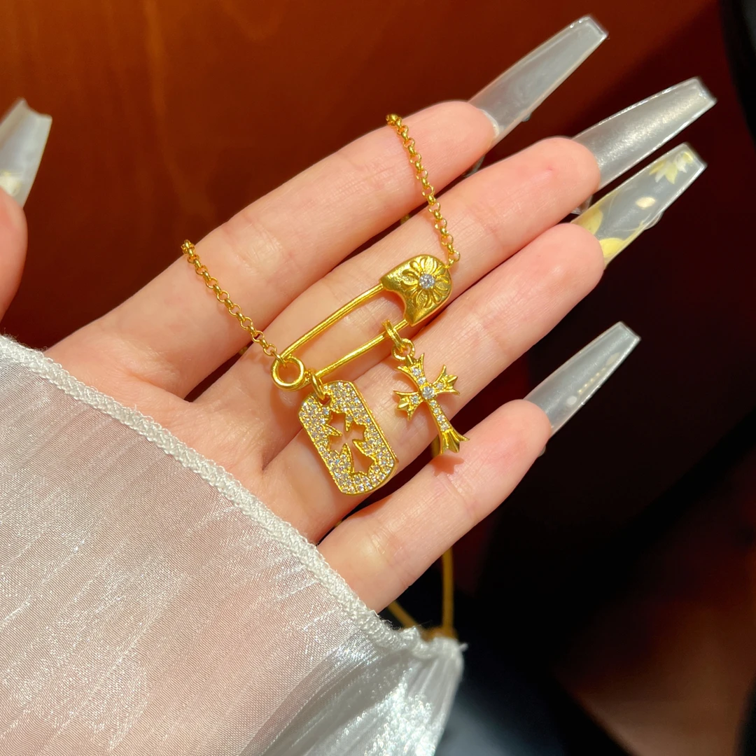 展厅专场【克萝心】足金 999 轻奢高级黄金套链  221附加