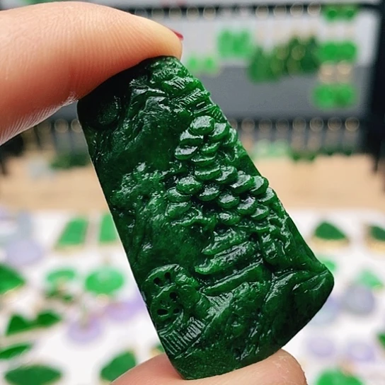 翡翠耳饰未镶嵌挂件