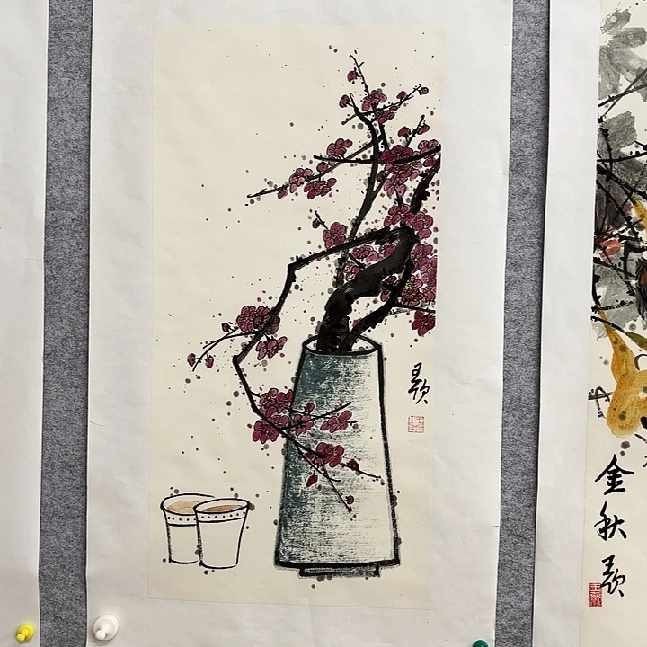 国画花鸟等多种鸟类和
