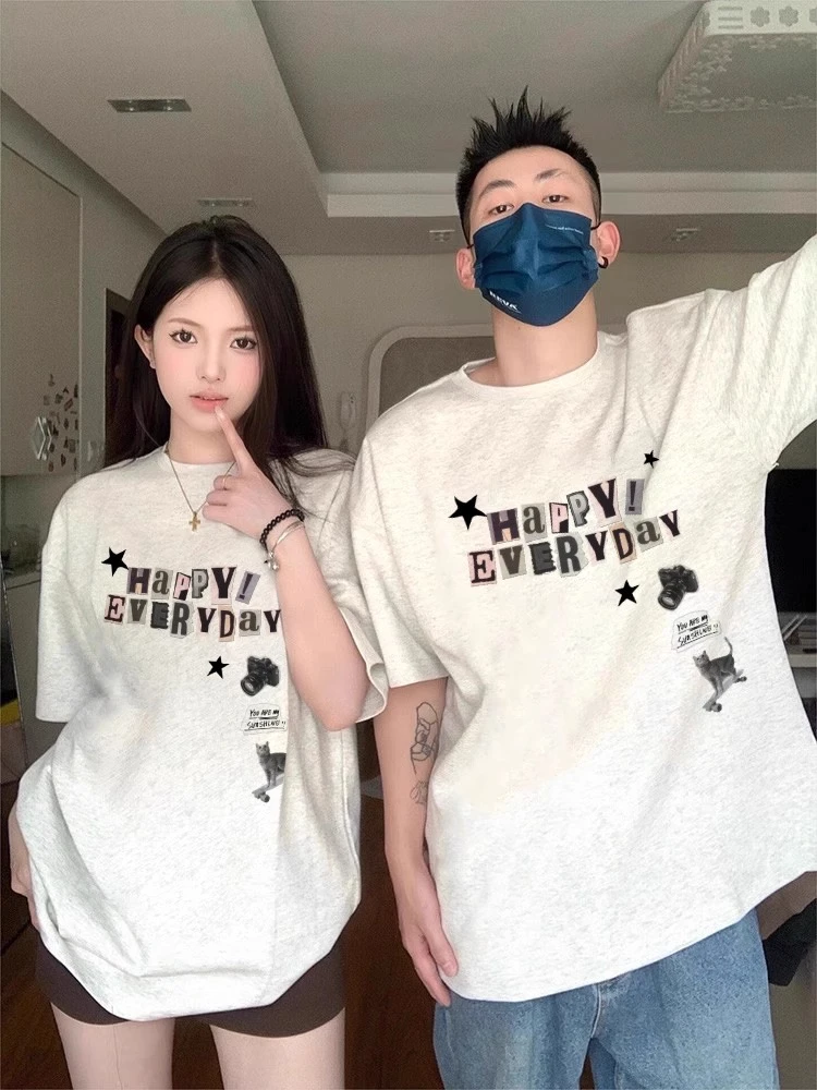 一号链接 孤品念到名字下单-乱拍发纸板不退-男女款潮牌大板T恤