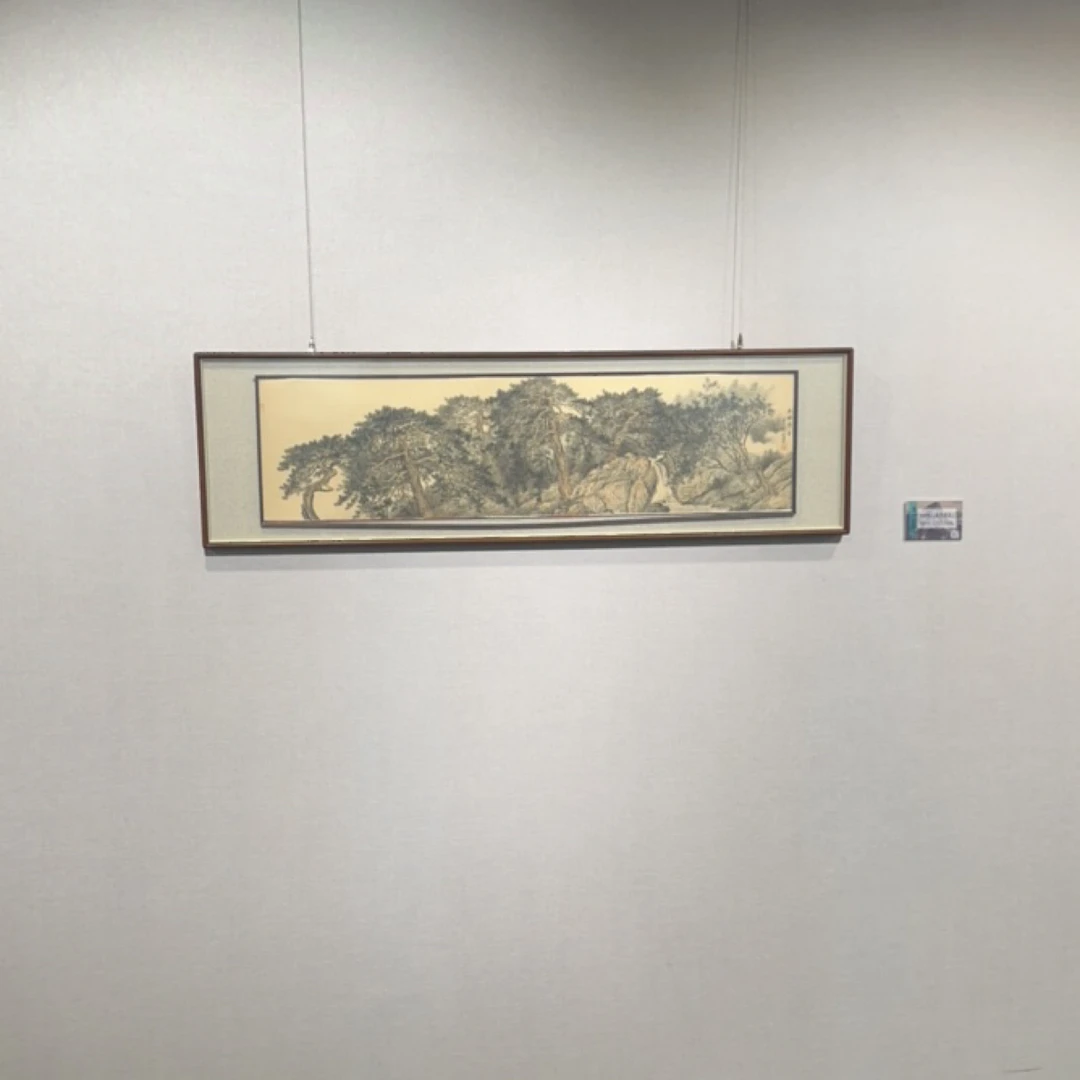 胡思然国画山水。松林清音。手绘绢本