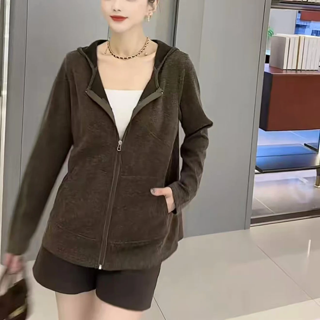 2025欧货秋连帽时尚百搭休闲显瘦外套