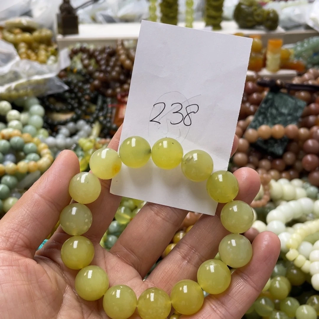 蛇纹石玉手链合金