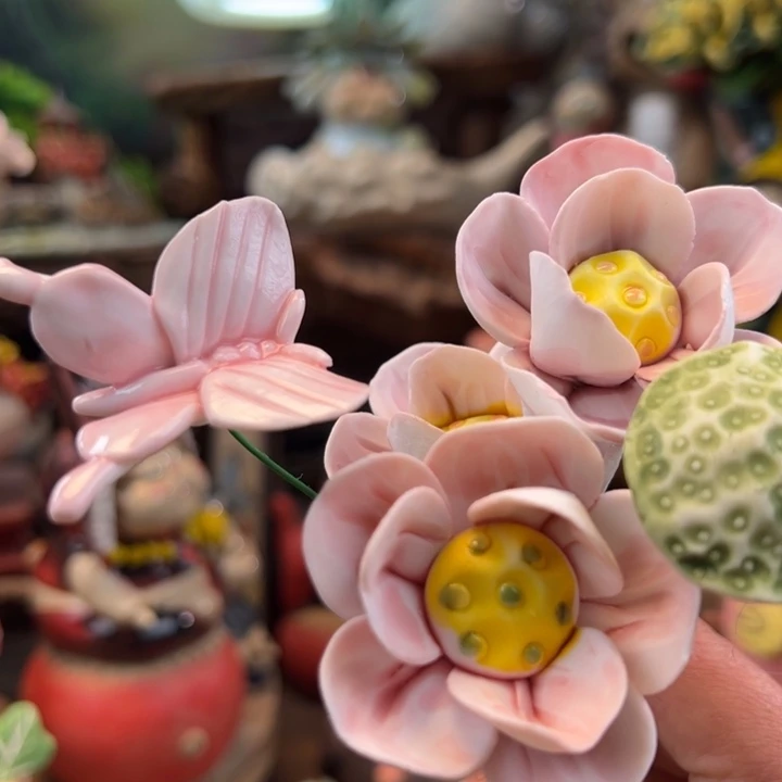 陶摆件小镇青花每日有新品