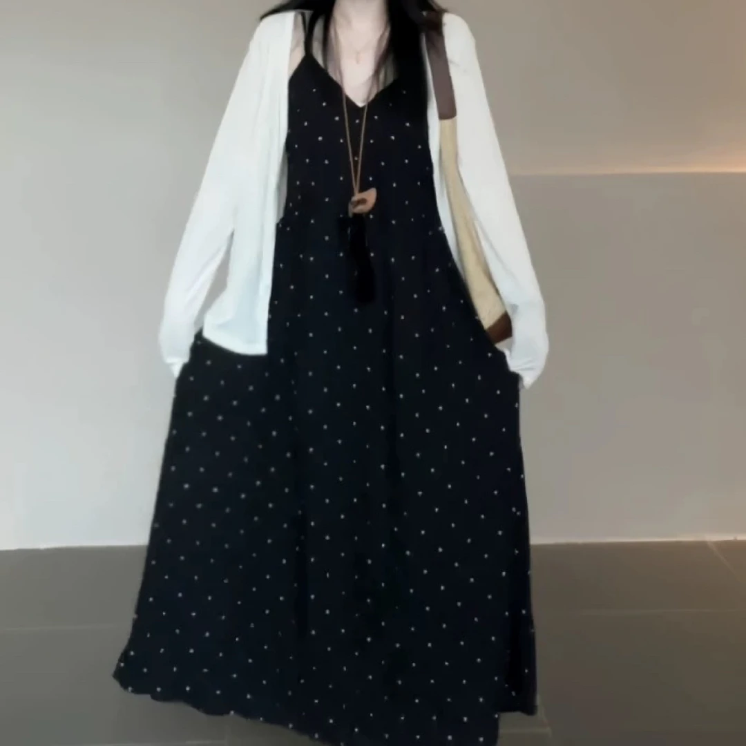美奈美衣推荐大码连衣裙见外包装V领A字裙通勤风法式长裙夏季