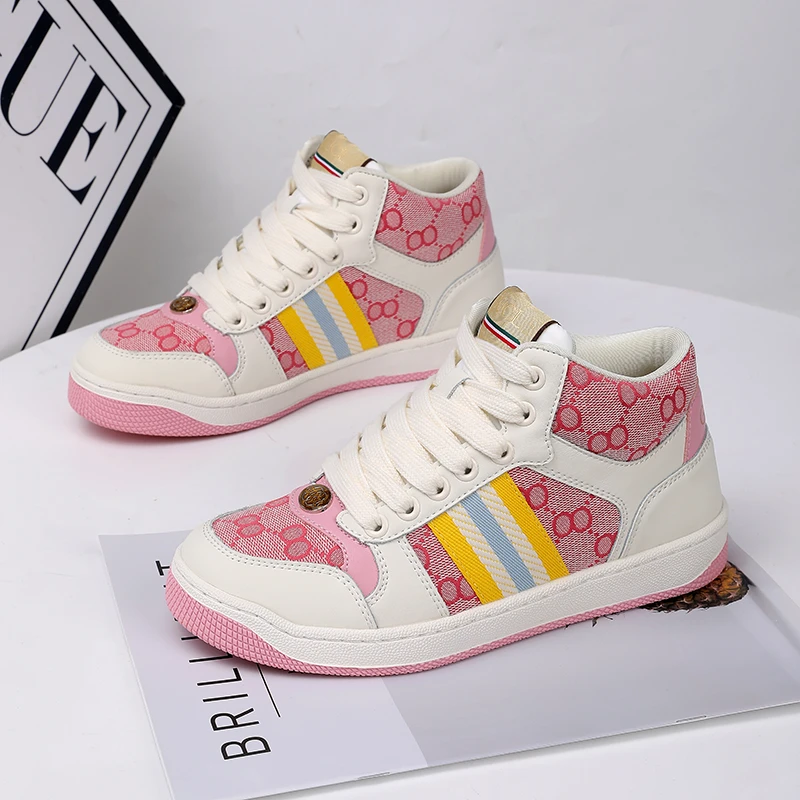 GUCL脏脏鞋低帮通用透气透气防滑板鞋拼色厚底女鞋鞋子休闲有运动