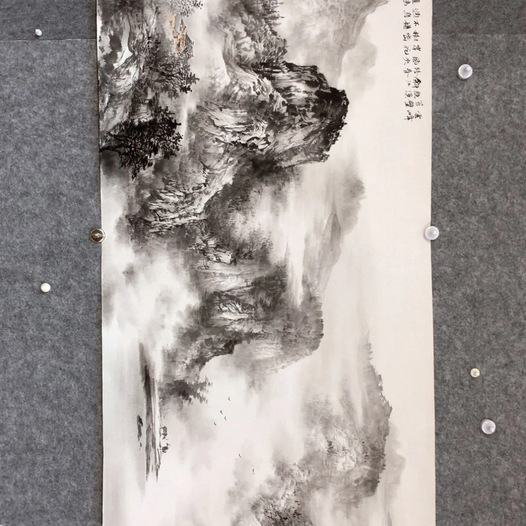 用***2国画山水作品写意
