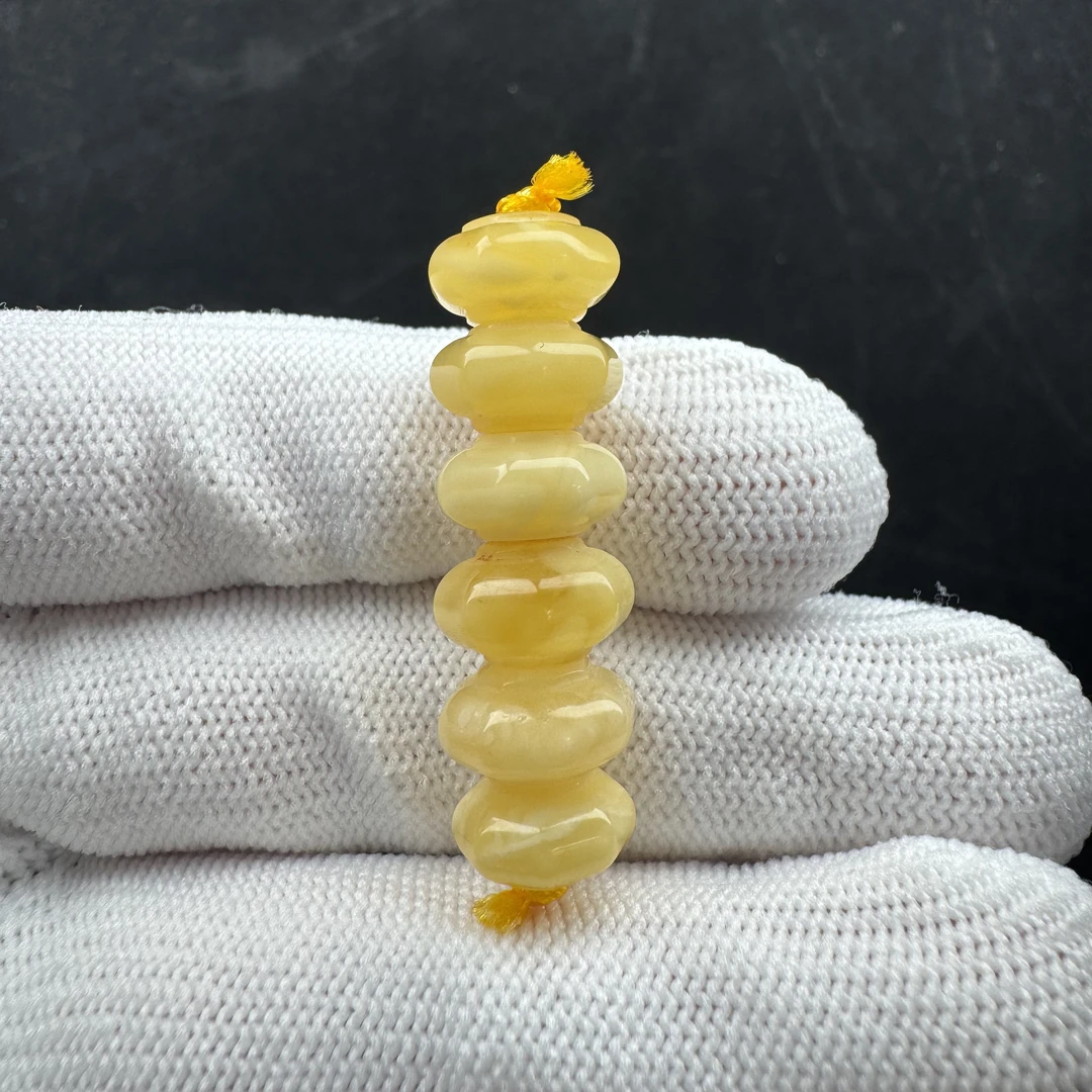 K3956天然原矿蜜蜡 隔珠10.2mm支持复检假一罚十