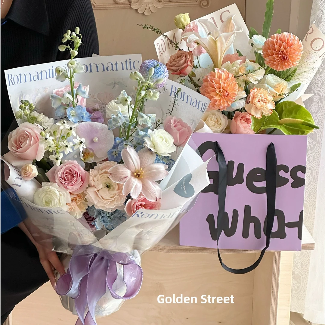 缇莫包装纸鲜花花束礼物花艺高级感包装手工diy花店资材