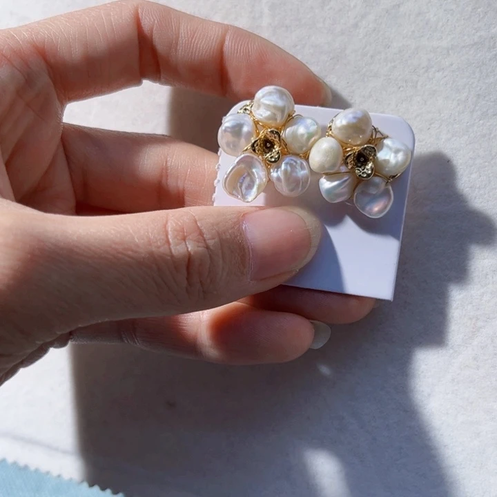 淡水珍珠吊坠银S925镶嵌