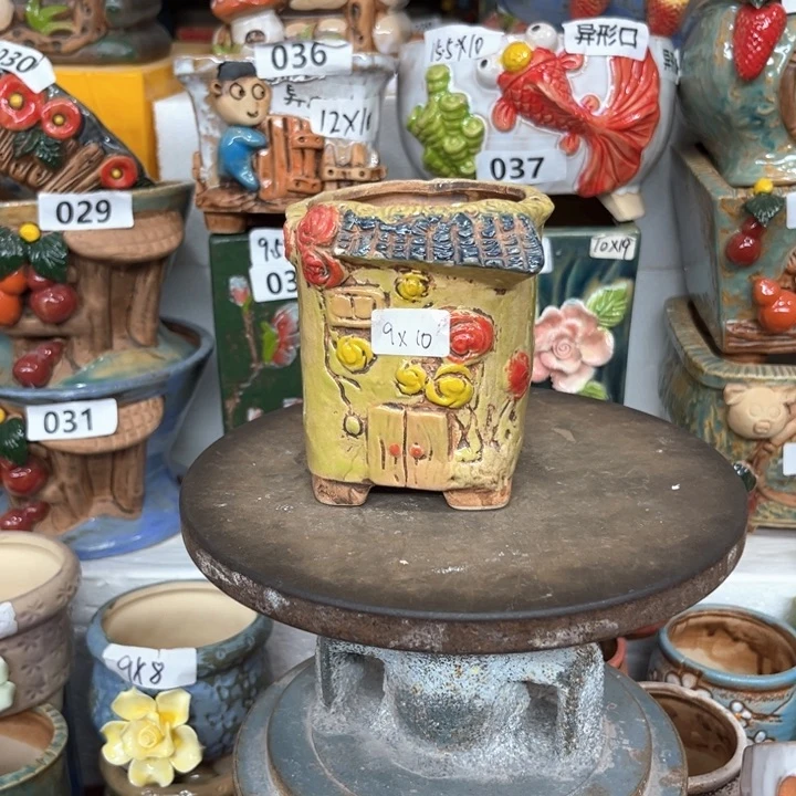 紫砂花盆粗陶材质多肉花盆