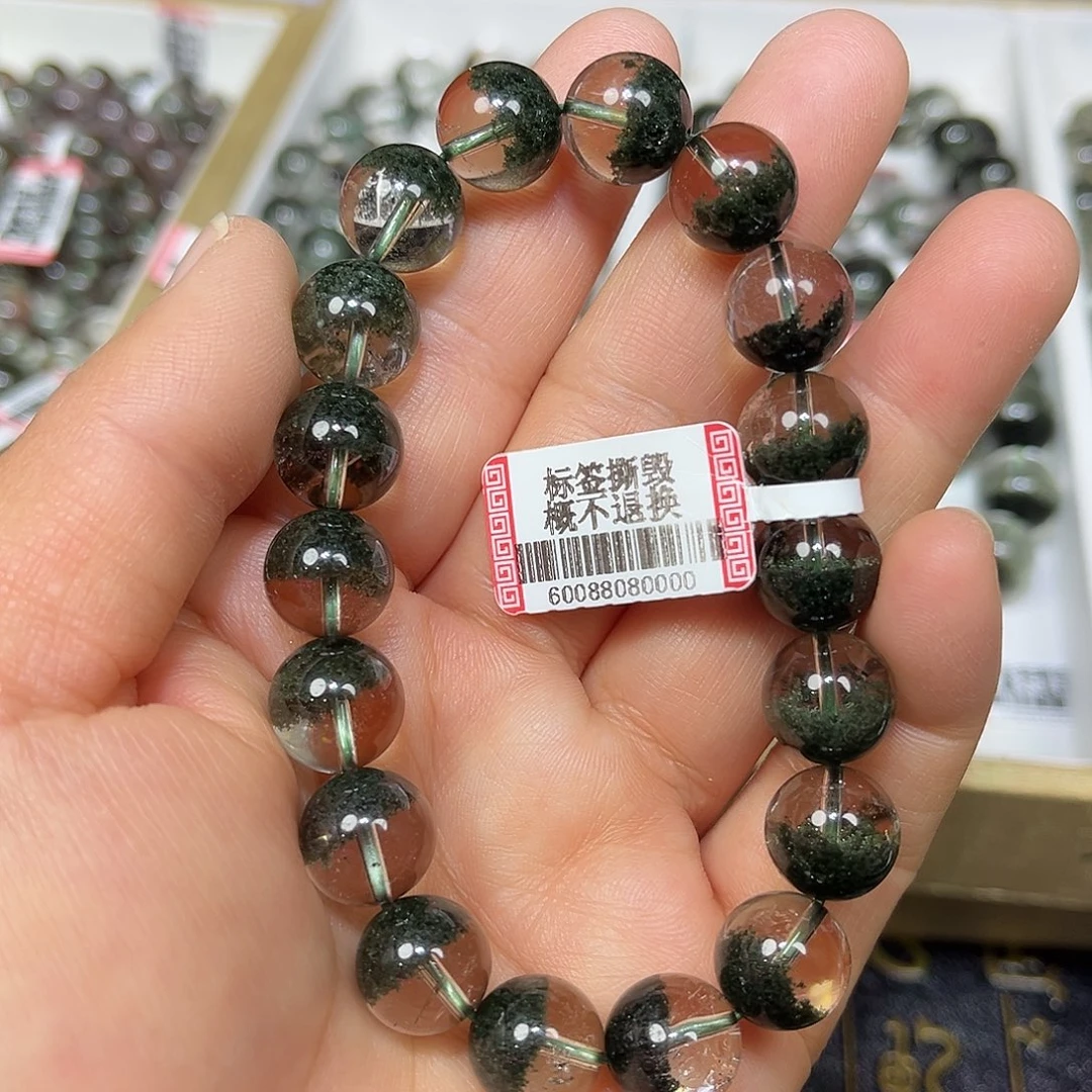 水晶手串未镶嵌绿幽灵手串