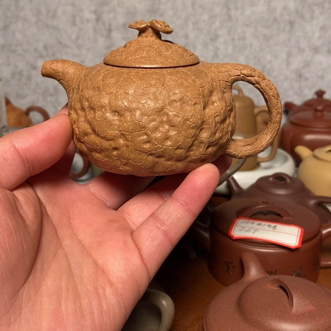 紫砂茶壶段泥精工半手供春200cc