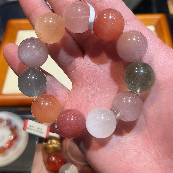 水晶未镶嵌手链兔毛手串18m➕