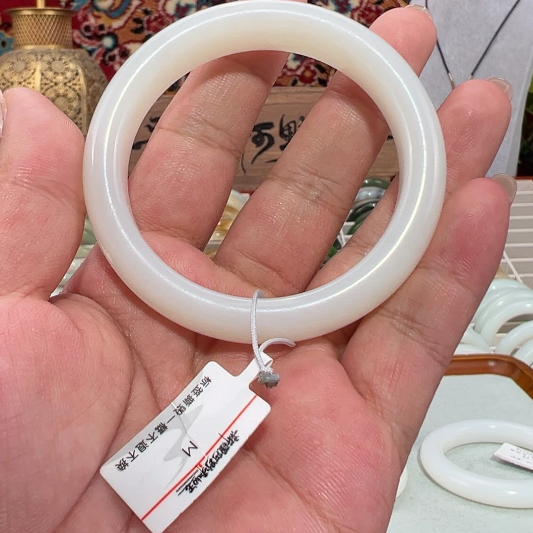 和田玉未镶嵌手镯天然新疆和田玉羊脂玉