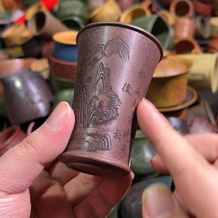 紫砂茶杯全手工紫砂主人杯